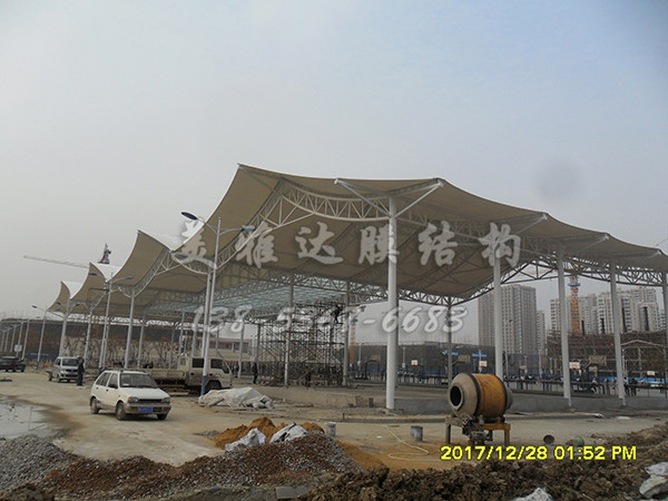 江蘇洪澤中學(xué)門(mén)球場(chǎng)膜結(jié)構(gòu)現(xiàn)場(chǎng)、5
